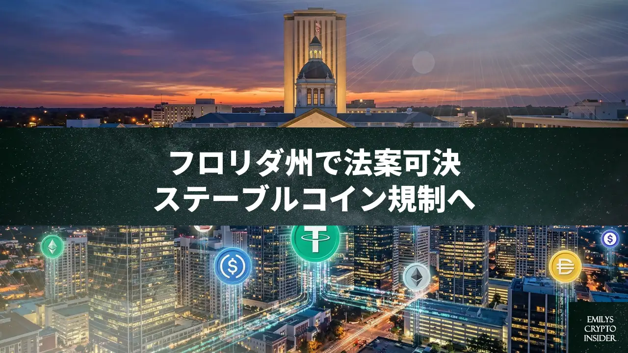 フロリダ州上院、ステーブルコイン規制法案を可決——DeSantis知事の署名で成立へ