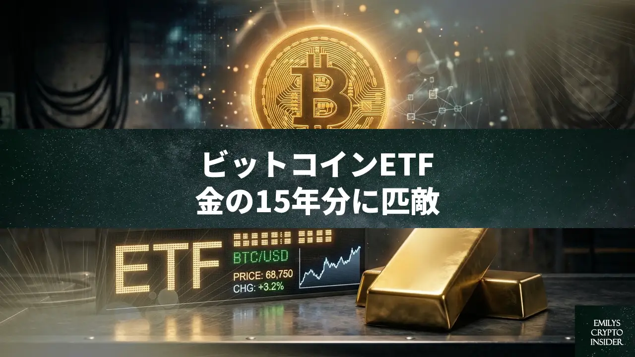 米ビットコインETFが5ヶ月ぶりに2週連続資金流入、金ETFの15年分に匹敵