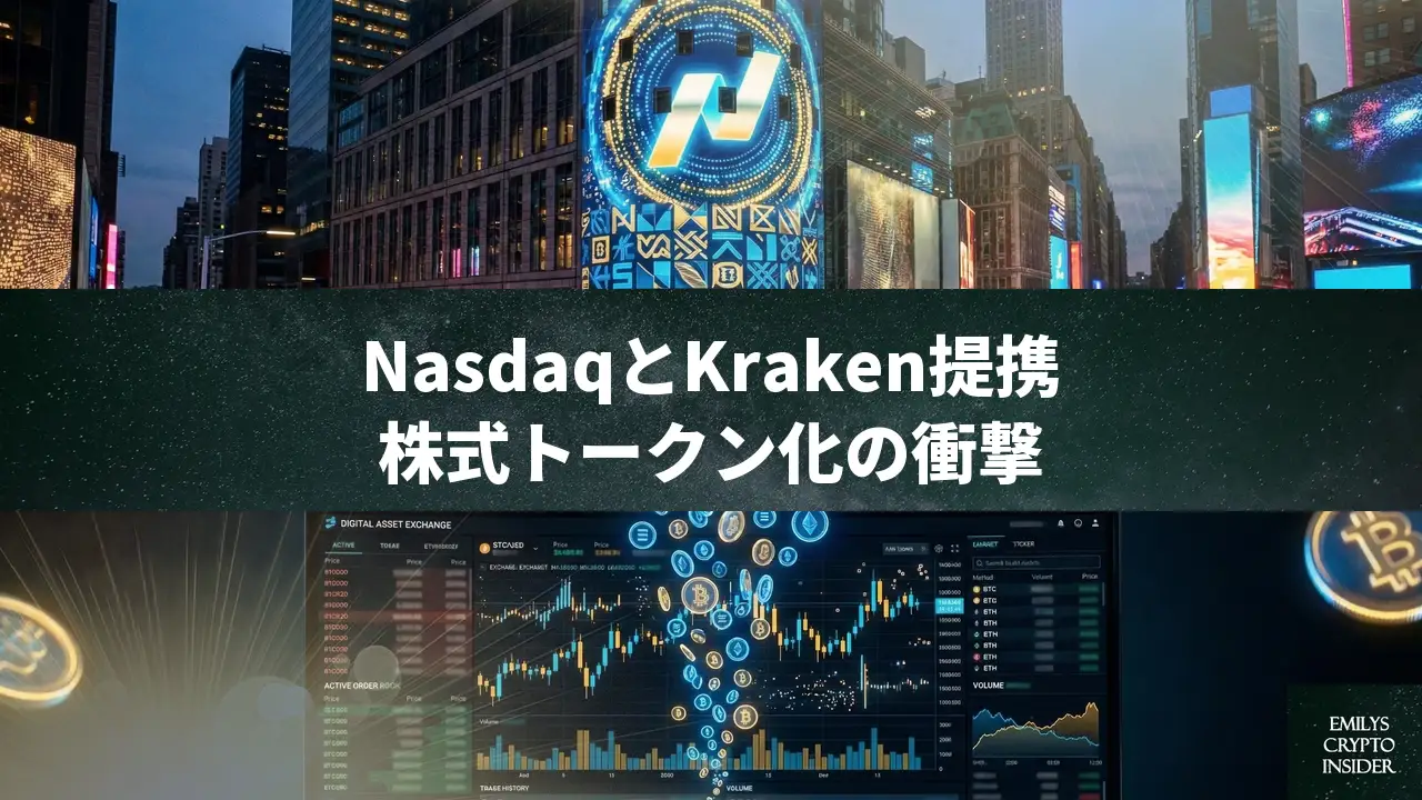NasdaqとKrakenが提携、株式トークン化へ。伝統金融と暗号資産の境界が消えるか