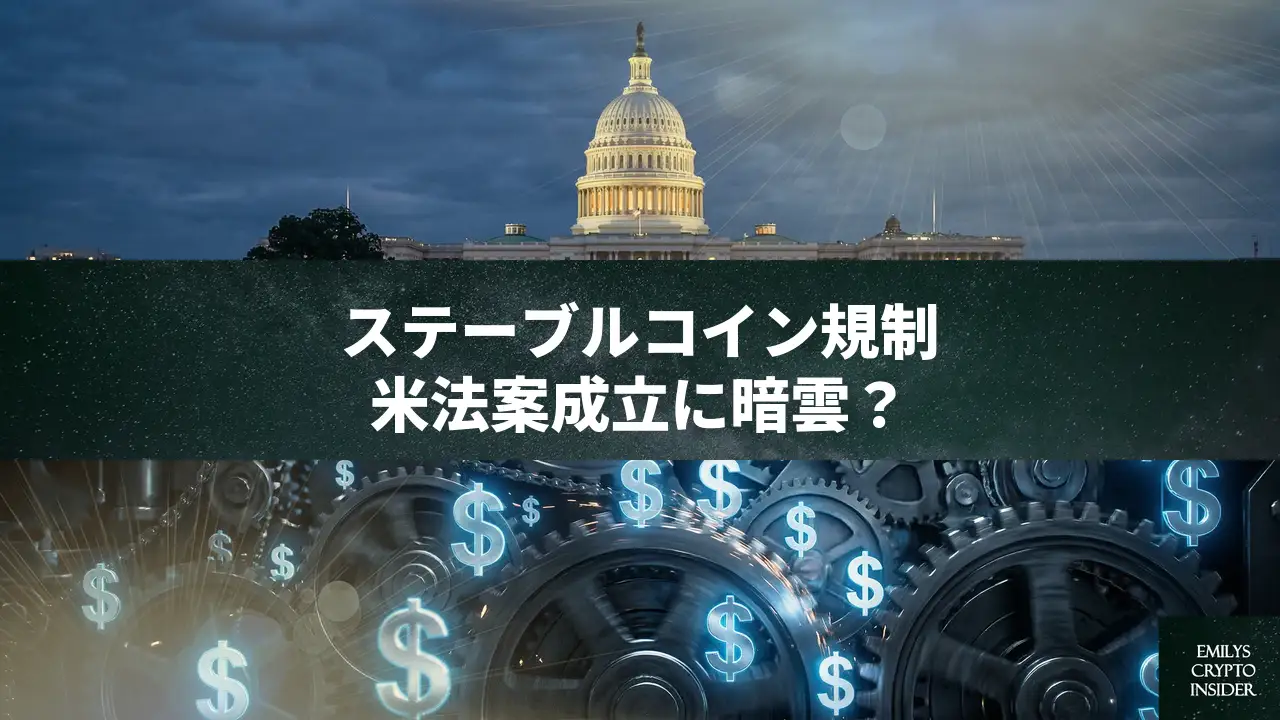 米CLARITY法案が岐路に、ステーブルコイン利回り巡る銀行との攻防と中間選挙の壁