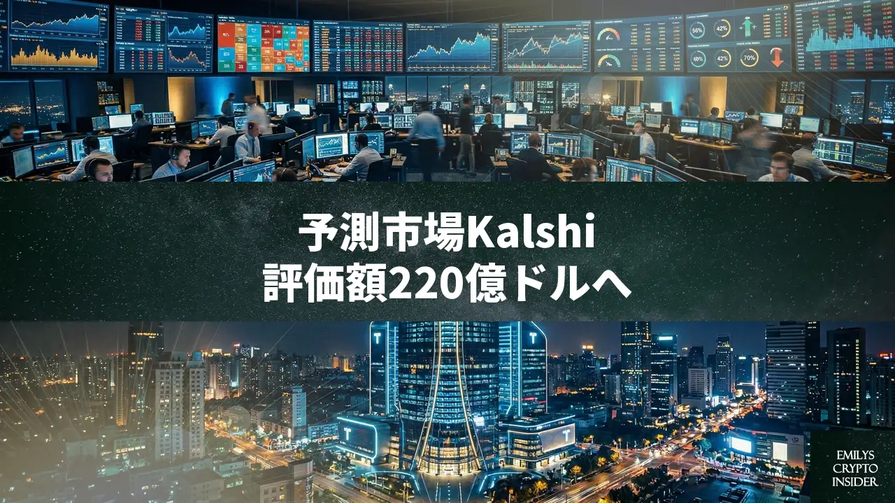 予測市場Kalshiの評価額が220億ドルに倍増、10億ドル調達——規制の壁を越える成長の背景