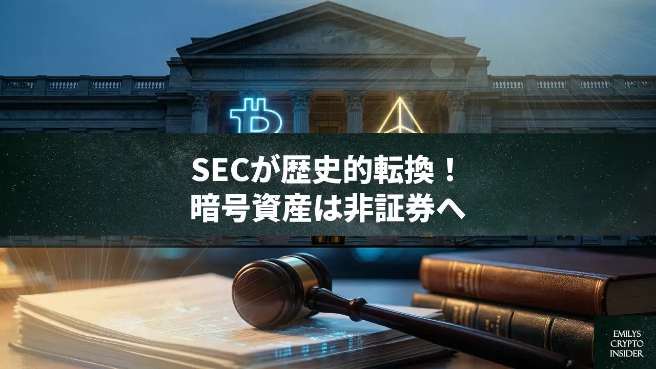 SECが暗号資産を「非証券」と認定——歴史的転換の裏に潜む「脆さ」と今後の課題