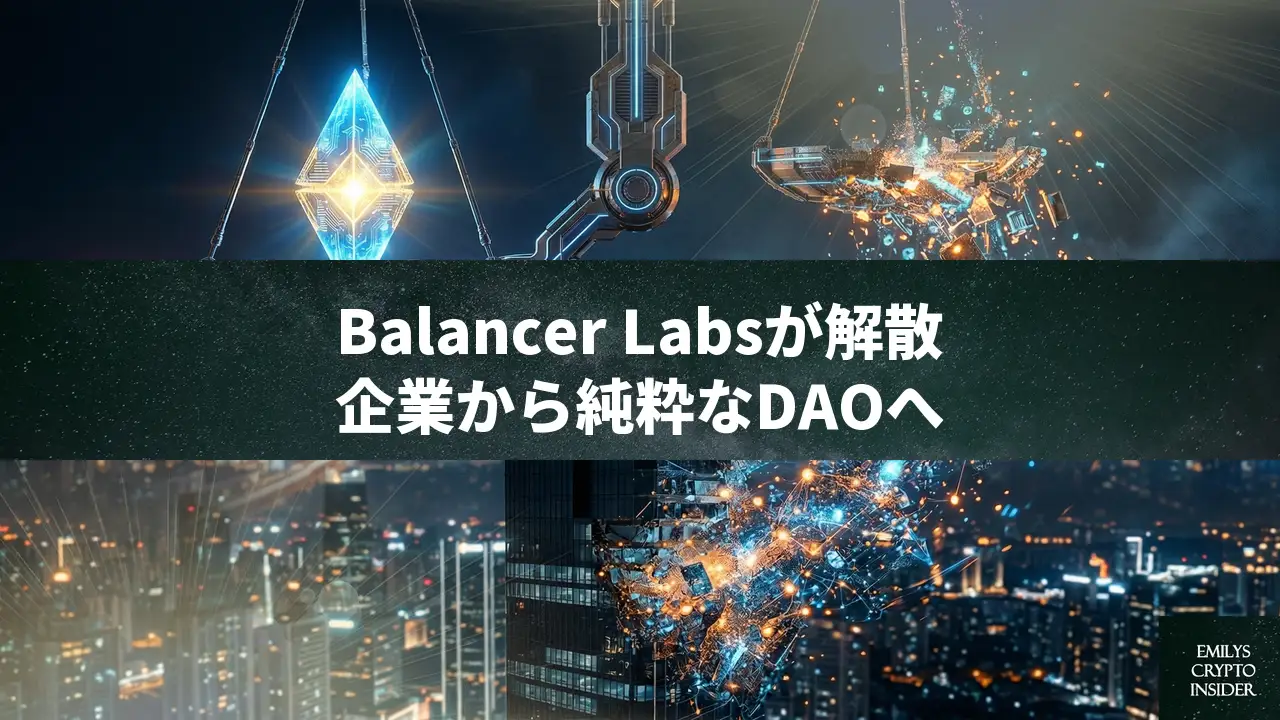 Balancer Labsが解散へ——1.1億ドルの流出と「負債」化した企業組織からの脱却