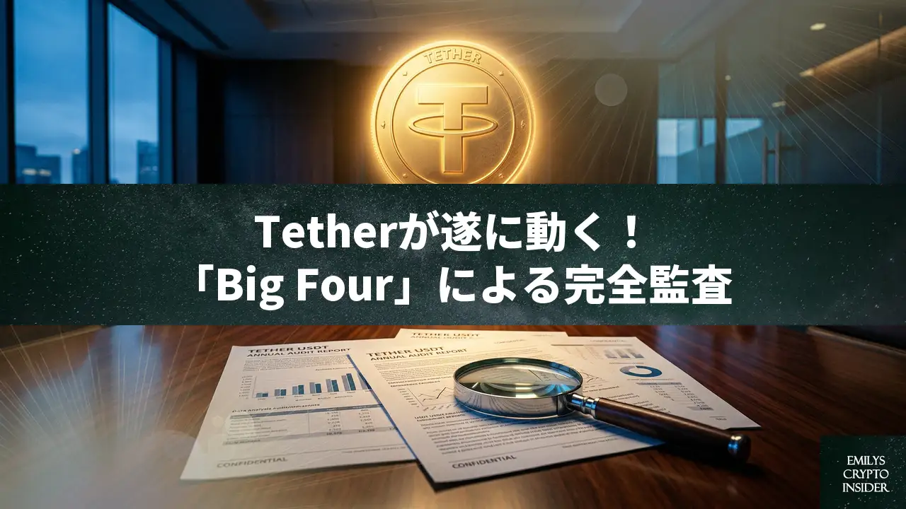 Tetherが「Big Four」監査法人を起用、USDTの完全監査へ——不透明な準備金問題に終止符か