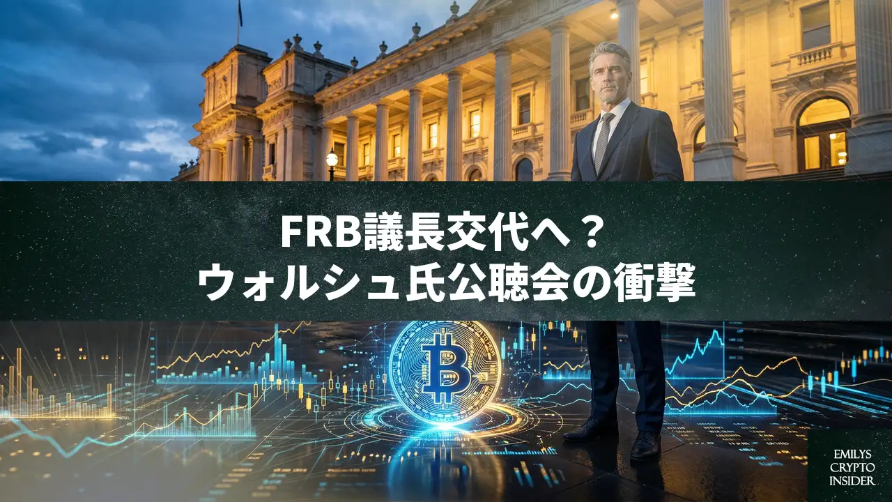 次期FRB議長候補ウォルシュ氏の公聴会が4月中旬に設定か：金融政策の転換点となる可能性