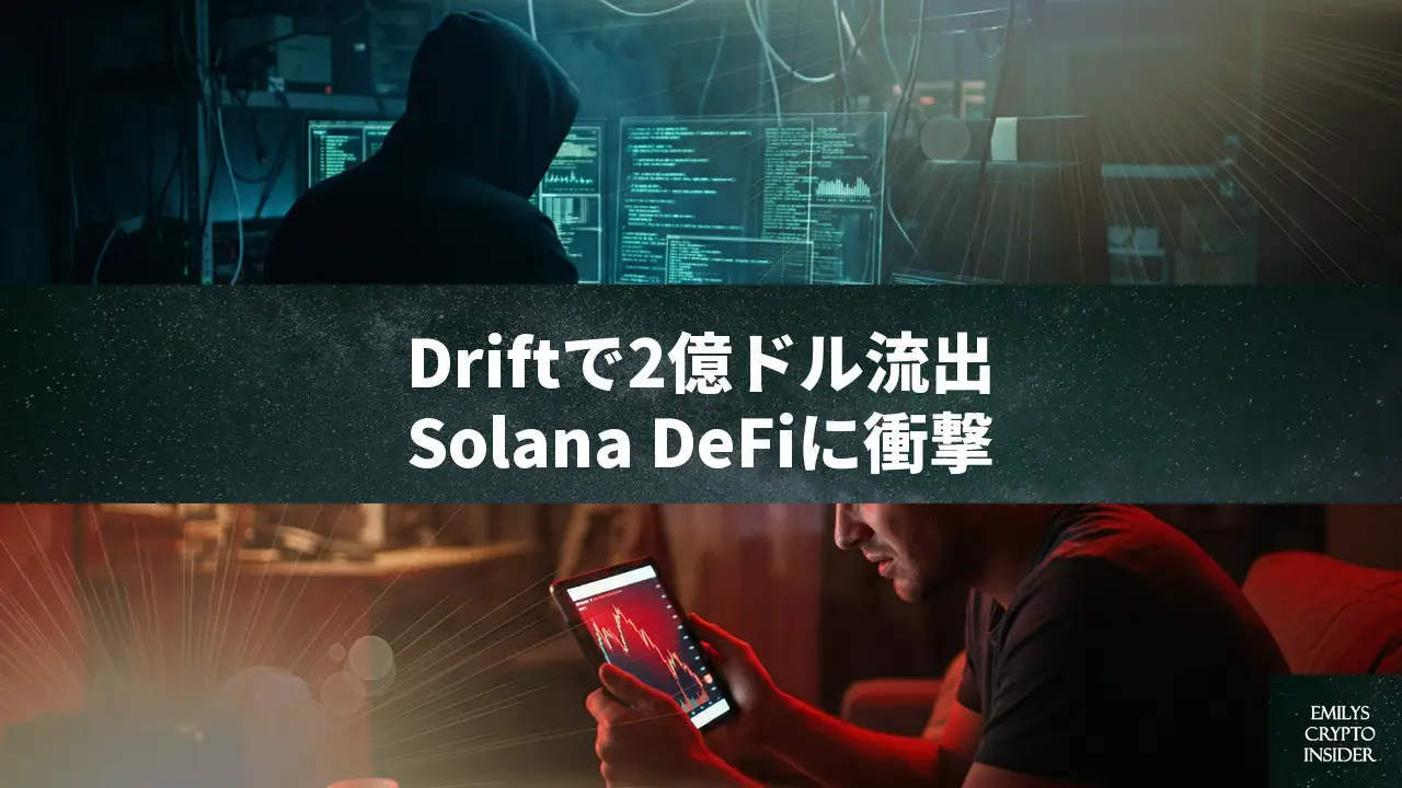 Solana DeFiプラットフォームDriftが「能動的攻撃」を確認、2億ドル超が流出