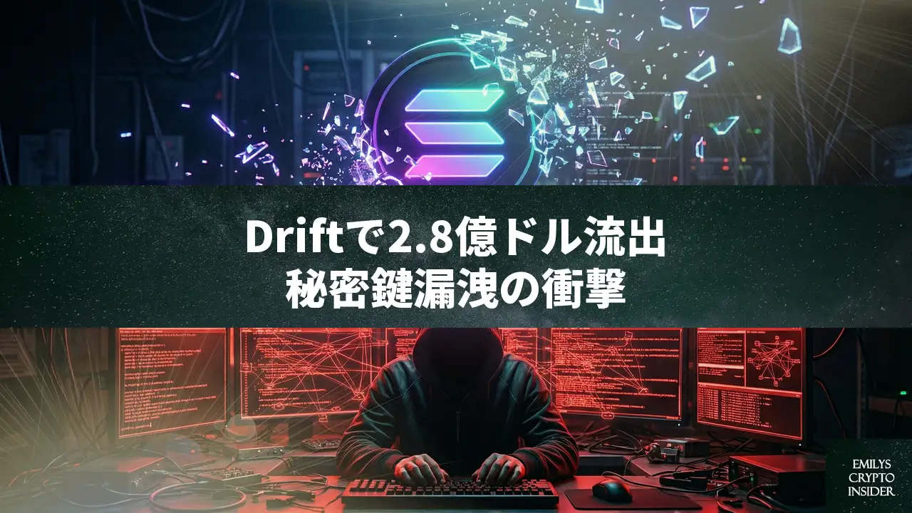 SolanaのDEX「Drift Protocol」で2.8億ドルの流出被害：秘密鍵漏洩の疑い