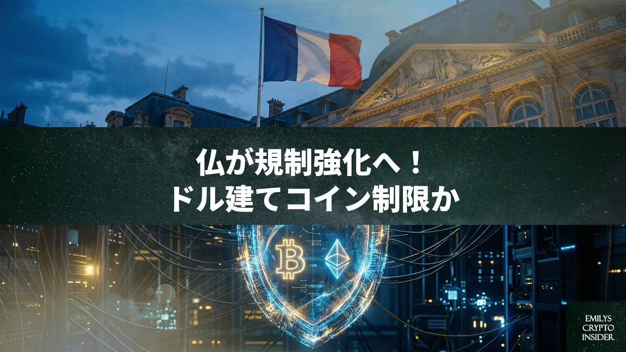 フランスが暗号資産規制を強化、米ドル建てステーブルコイン制限と自己管理ウォレットの報告義務化へ