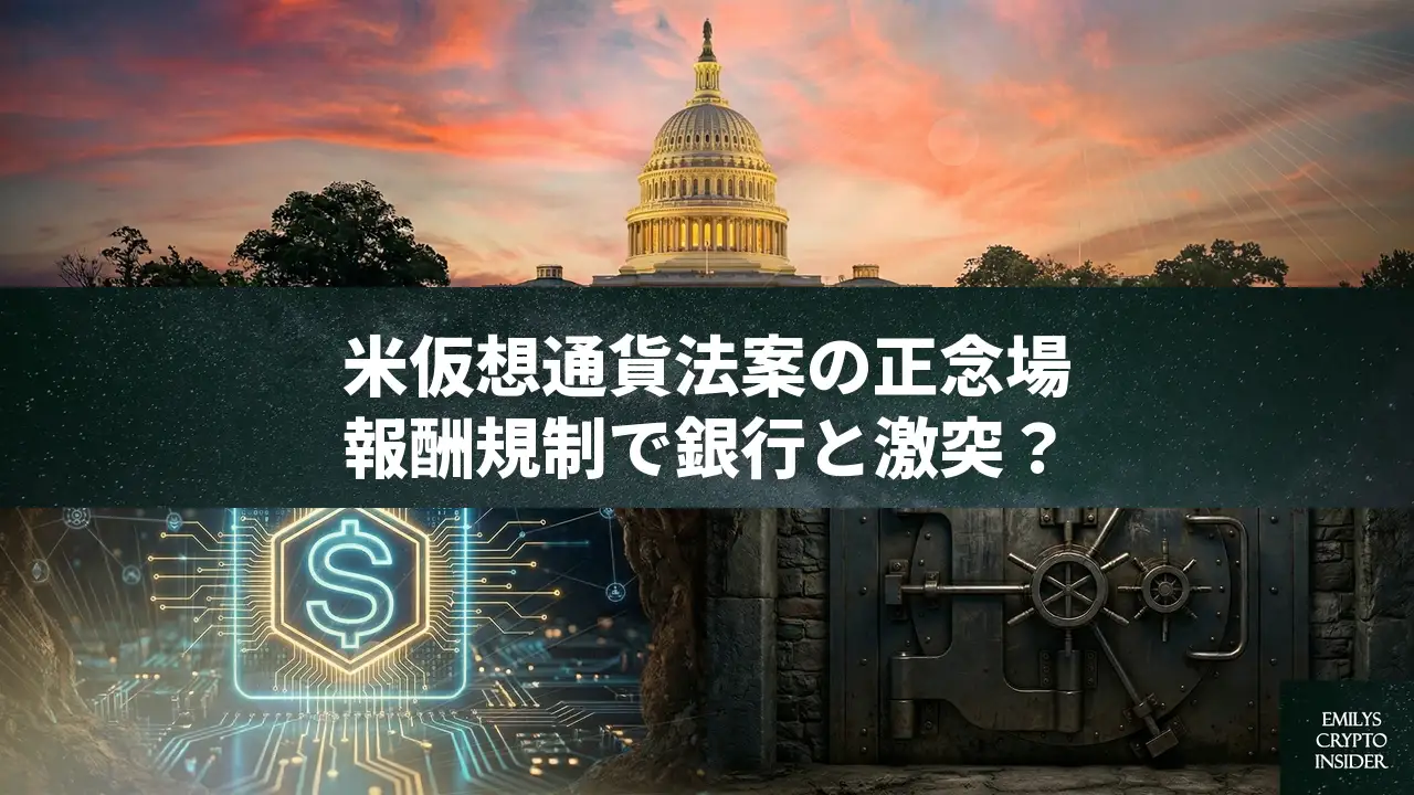 米仮想通貨法案が正念場：ステーブルコイン報酬を巡る攻防と2030年までのラストチャンス