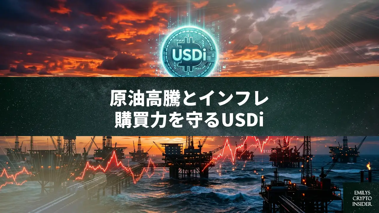 原油100ドル突破で再燃するインフレ懸念、購買力を守る新ステーブルコイン「USDi」の正体