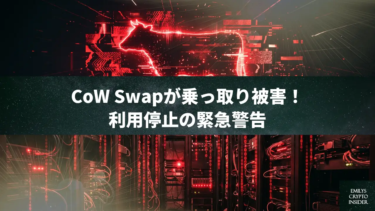 CoW Swapでドメイン乗っ取り被害、ユーザーへ利用停止を呼びかけ