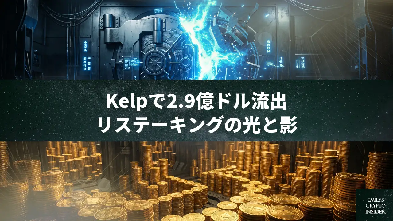 Kelpで約2.9億ドルの不正流出、リステーキング市場に激震