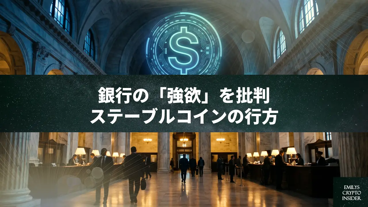 ホワイトハウスが銀行業界を「強欲」と一蹴、ステーブルコインの利回り規制を巡る対立の深層
