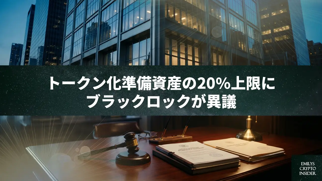 ブラックロックがOCCにGENIUS法規則修正を要求、トークン化準備資産の上限撤廃を主張