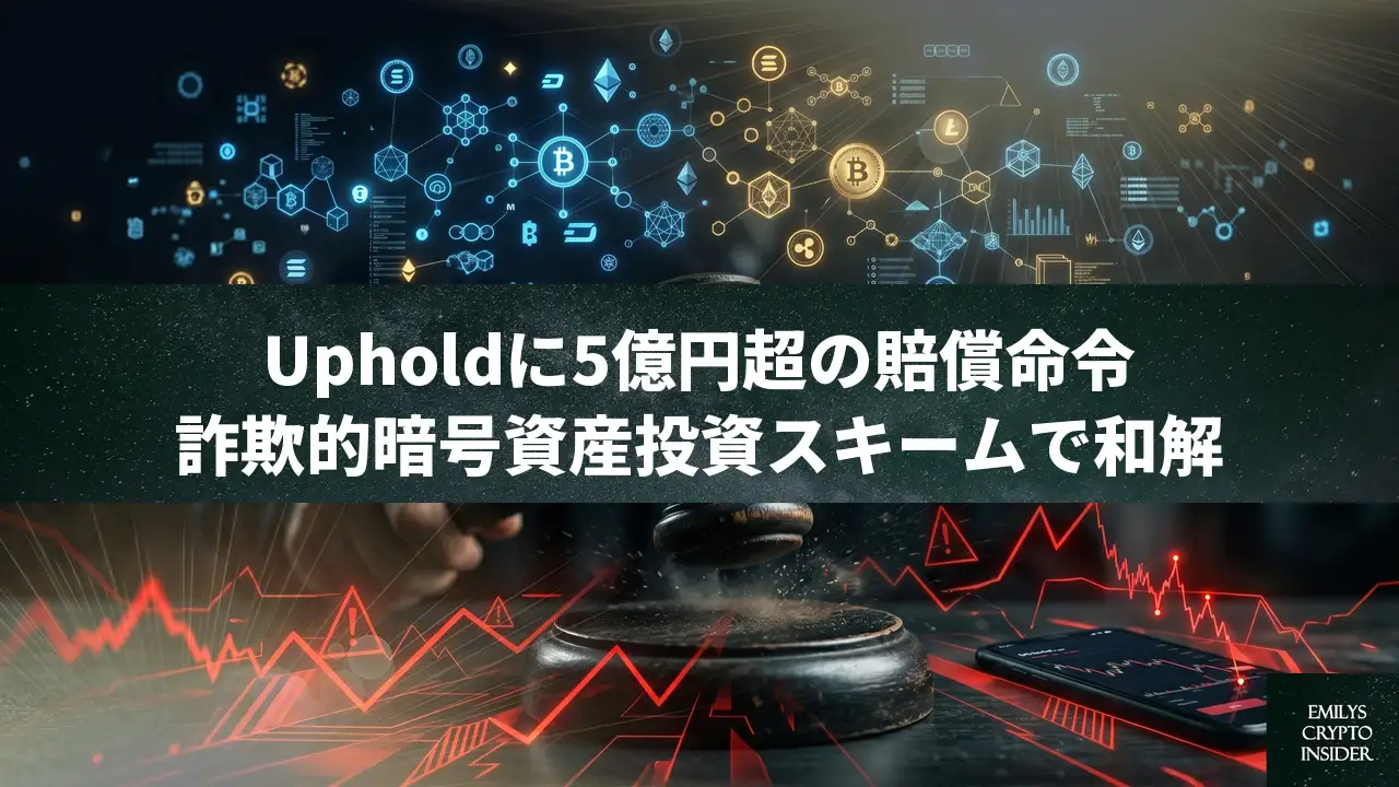 NY州、Upholdに5億円超の賠償命令。詐欺的暗号資産投資スキームで和解