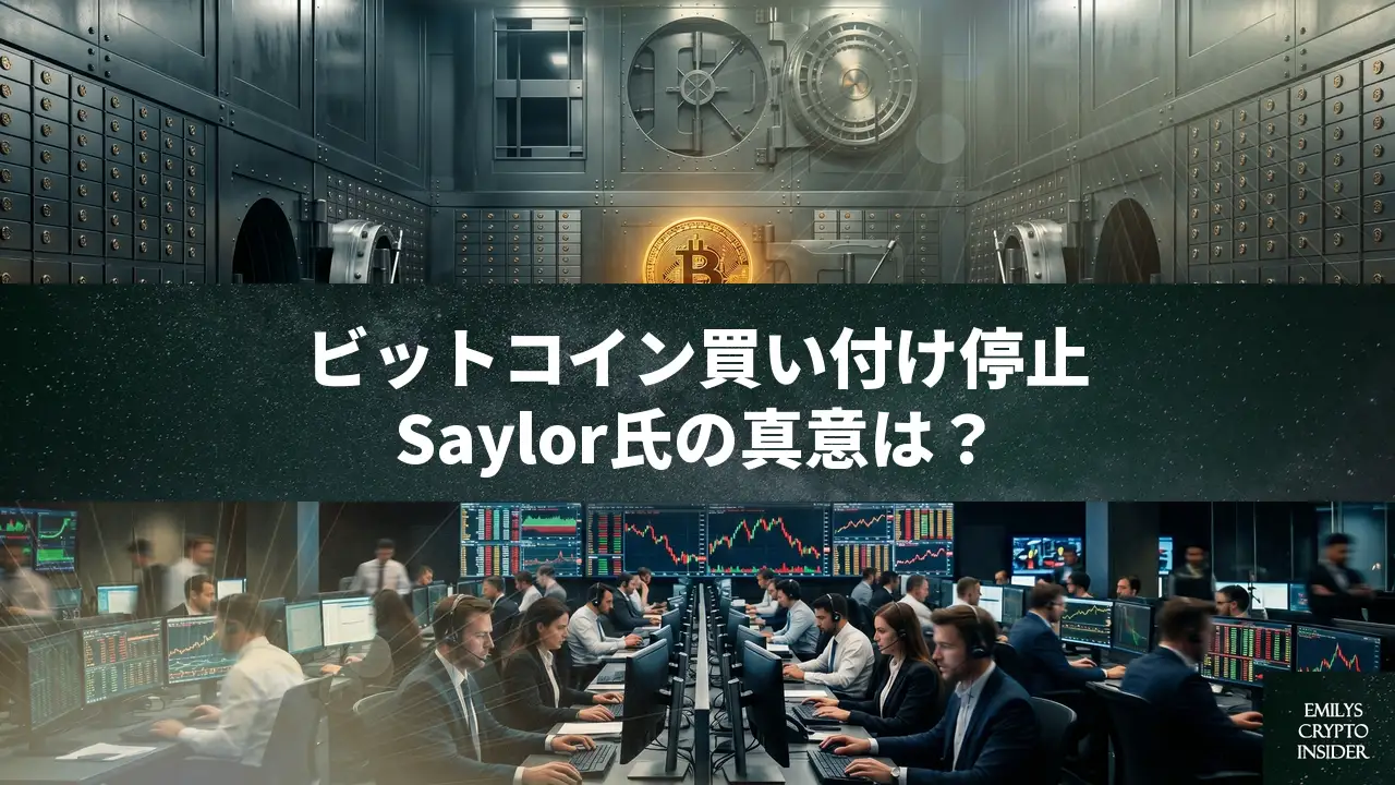 Strategyがビットコイン購入を一時停止。Saylor氏「来週再開」、決算発表前に市場の質を問う