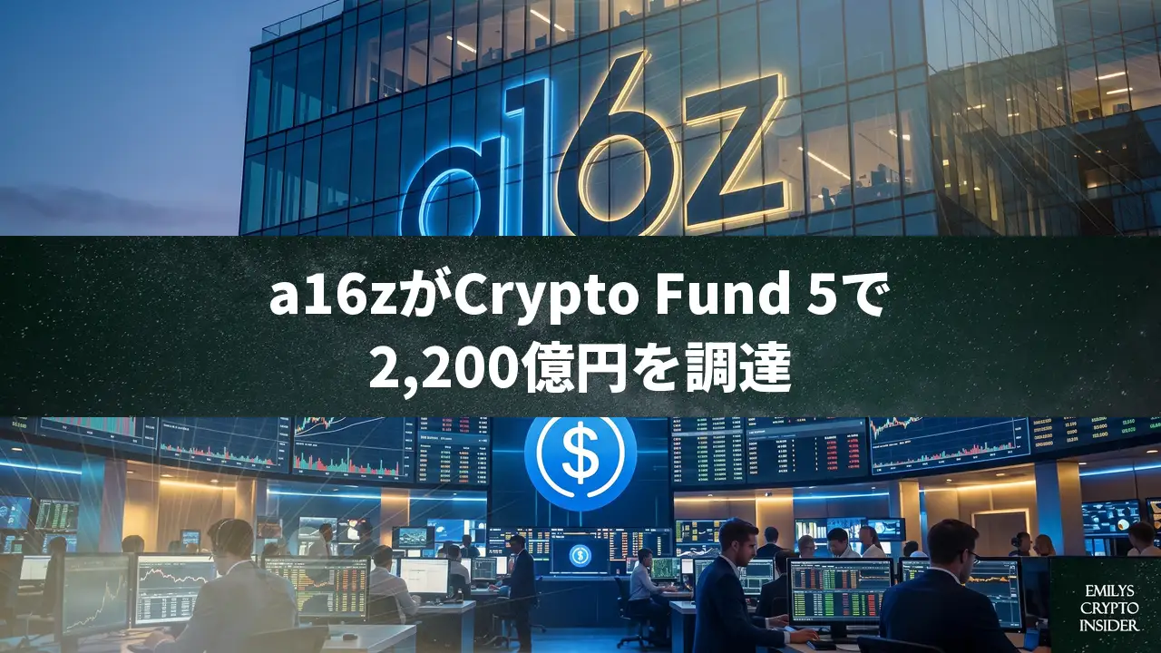 a16zが暗号資産ファンドに2,200億円調達、ステーブルコインと予測市場に照準