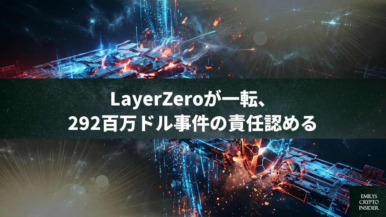 LayerZeroが責任認める、292百万ドル不正流出は「我々の過ち」