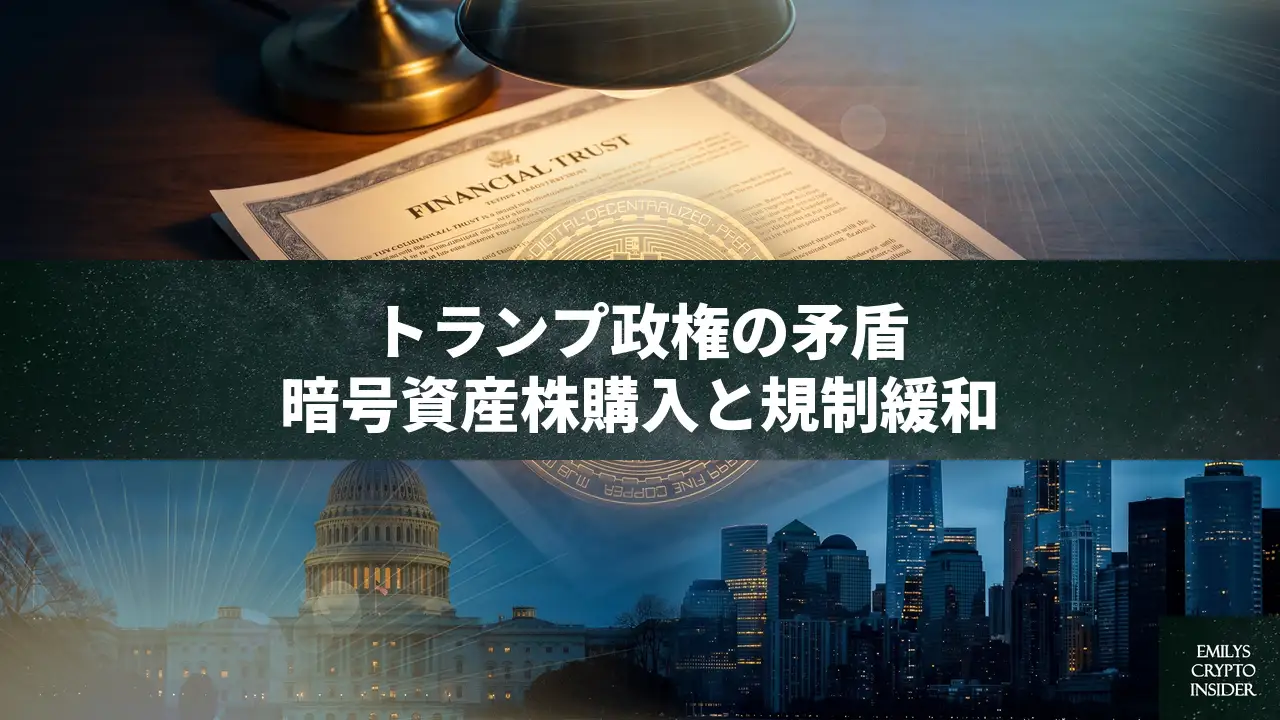 トランプ家、コインベース株を購入。倫理審査と暗号資産政策の板挟み