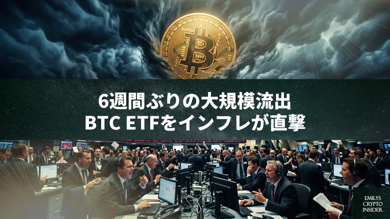 BTC ETFから1週間で14億ドル流出、米インフレ再燃で資金が急反転