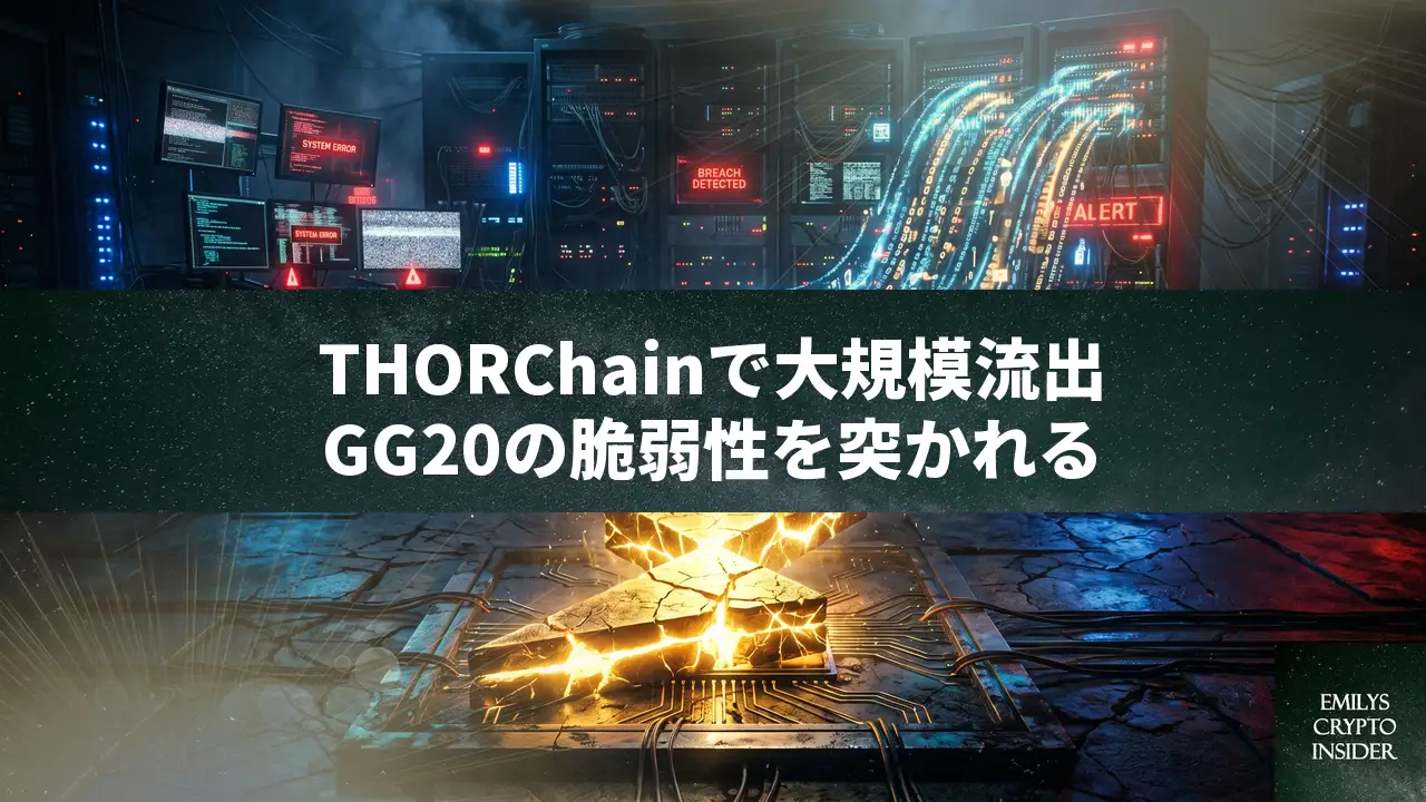 THORChainから1,070万ドル流出、GG20の脆弱性が原因に