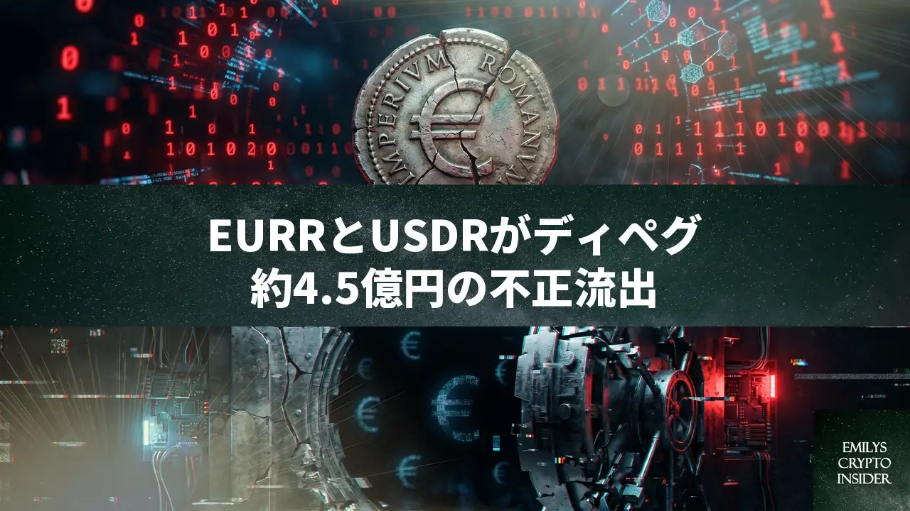 StablRで約4.5億円のハッキング、ユーロと米ドルのステーブルコインがディペグ