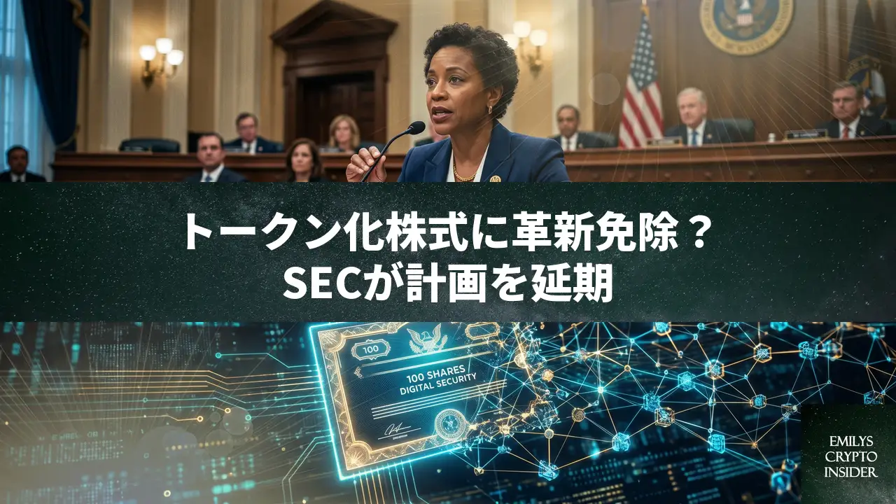 SECがトークン化株式の「革新免除」を延期、規制の慎重姿勢を鮮明に