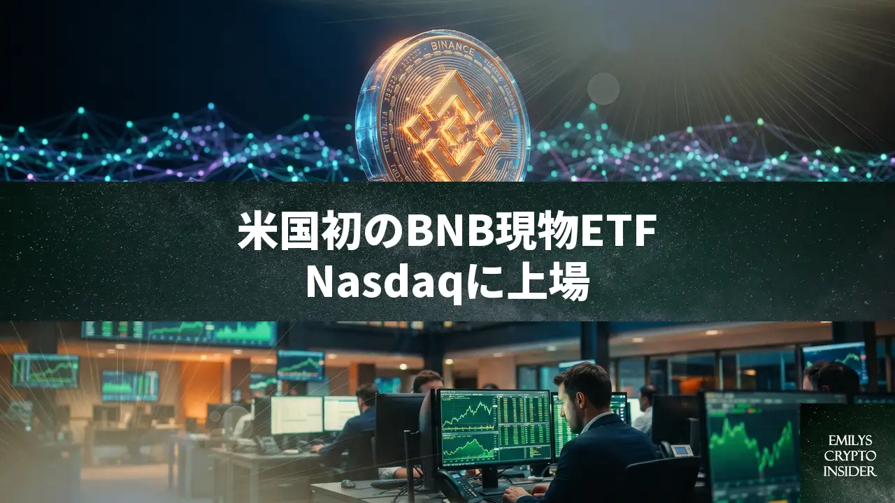 VanEckが米国初のBNB現物ETFをNasdaqに上場、手数料0.39%