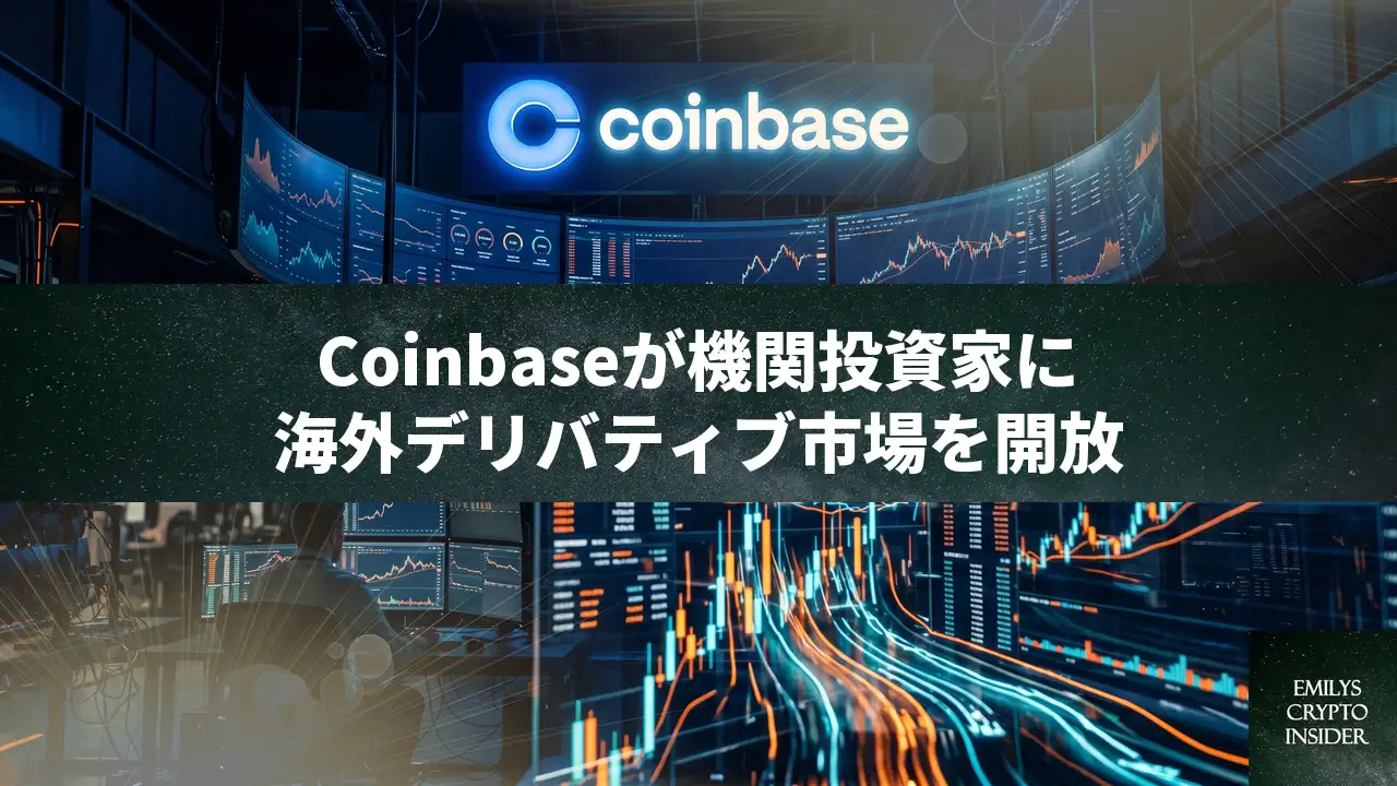 Coinbaseが米機関投資家向けに海外暗号資産デリバティブ取引を解禁