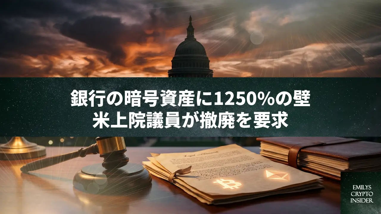 米共和党上院議員、暗号資産の自己資本規制見直しを要請。バーゼル委基準に異議