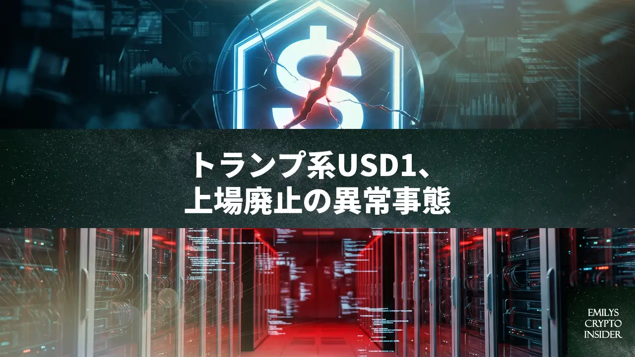 HTXがトランプ系USD1を上場廃止へ、WLFIの一方的なアドレス凍結に反発