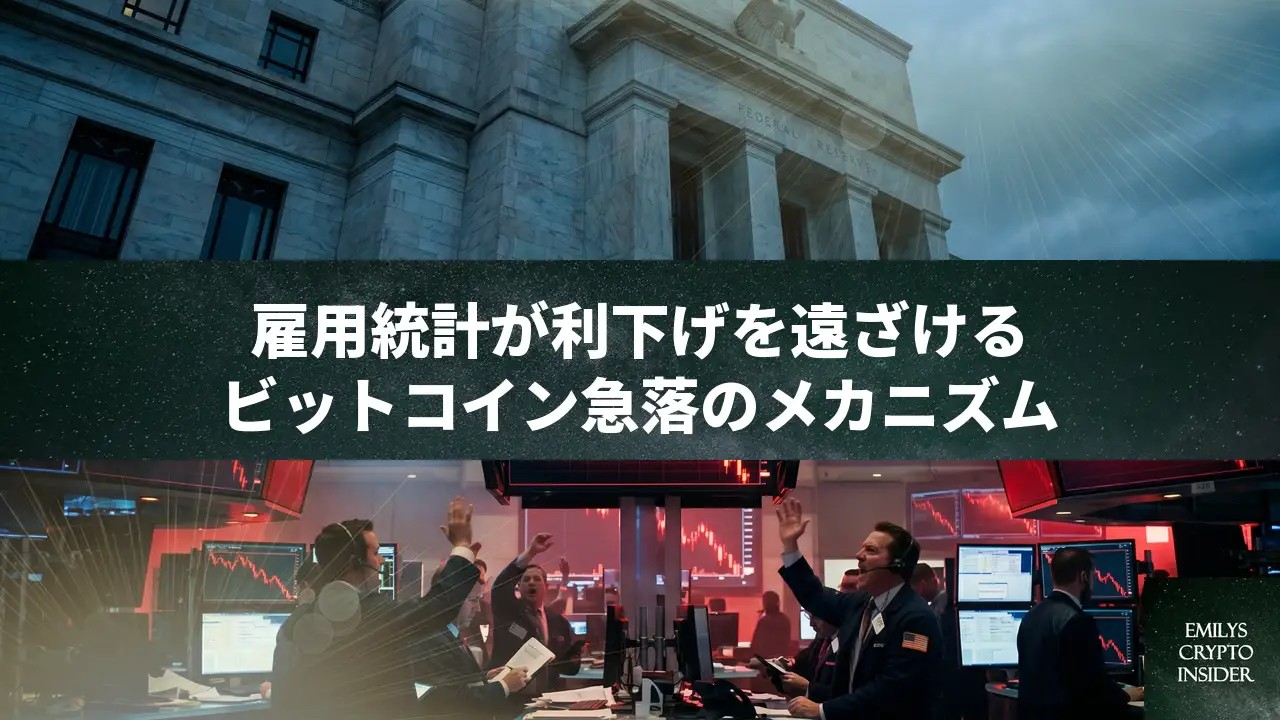 米雇用統計172,000人増、ビットコイン急落の連鎖を読み解く