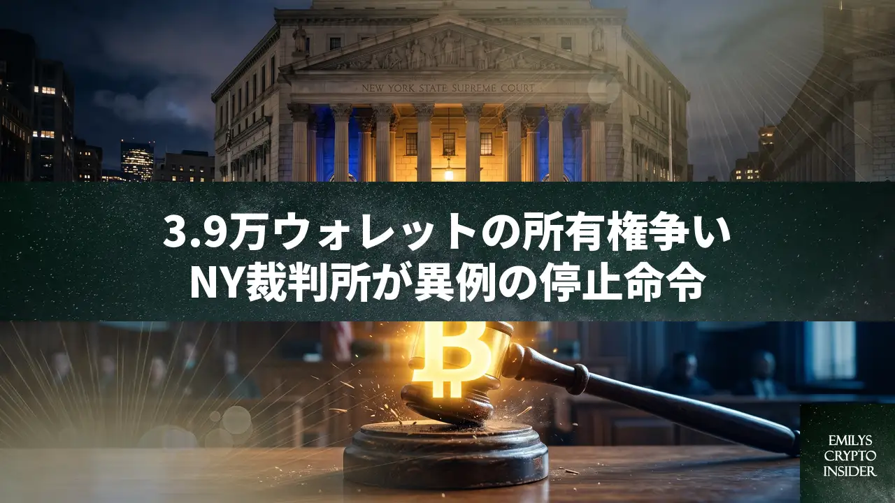 ビットコイン訴訟、約4万ウォレットの所有権争いにNY裁判所が停止命令