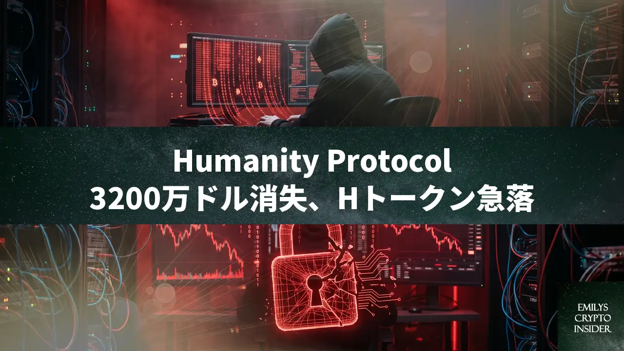 Humanity Protocolで3200万ドル流出、Hトークン89%暴落