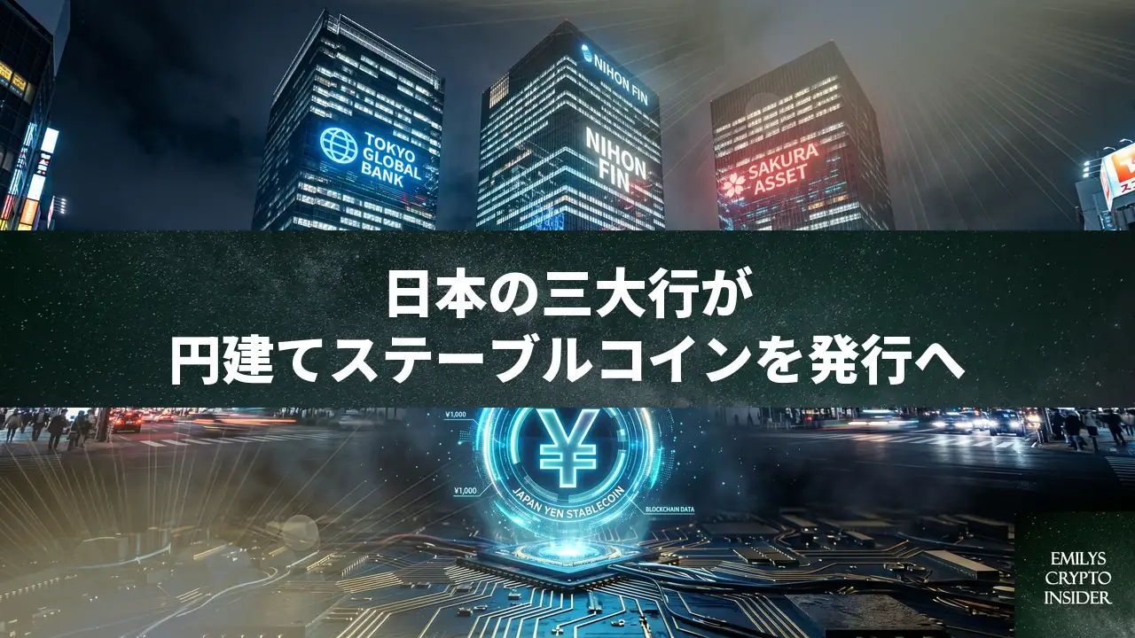 三大行がステーブルコイン共同発行へ、日本発円建ての挑戦