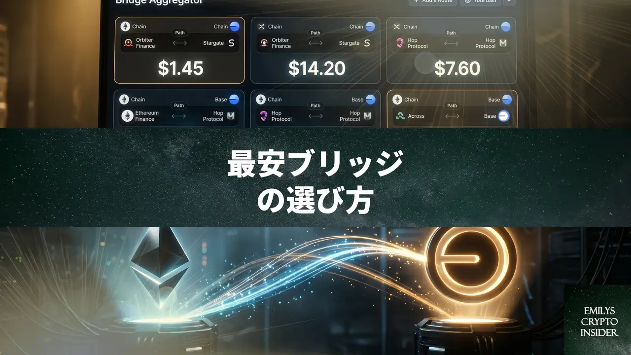 ERC20トークンを最安で別チェーンに送るブリッジの選び方