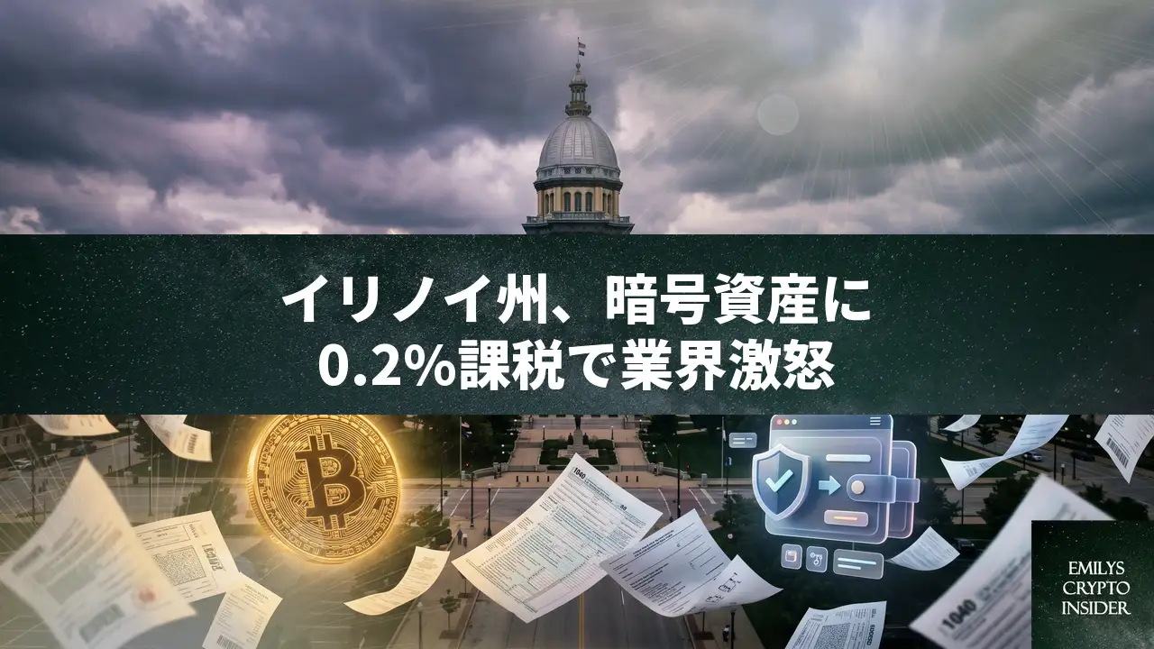 イリノイ州、暗号資産事業に0.2%課税。業界激怒「全米最悪の反暗号資産法」