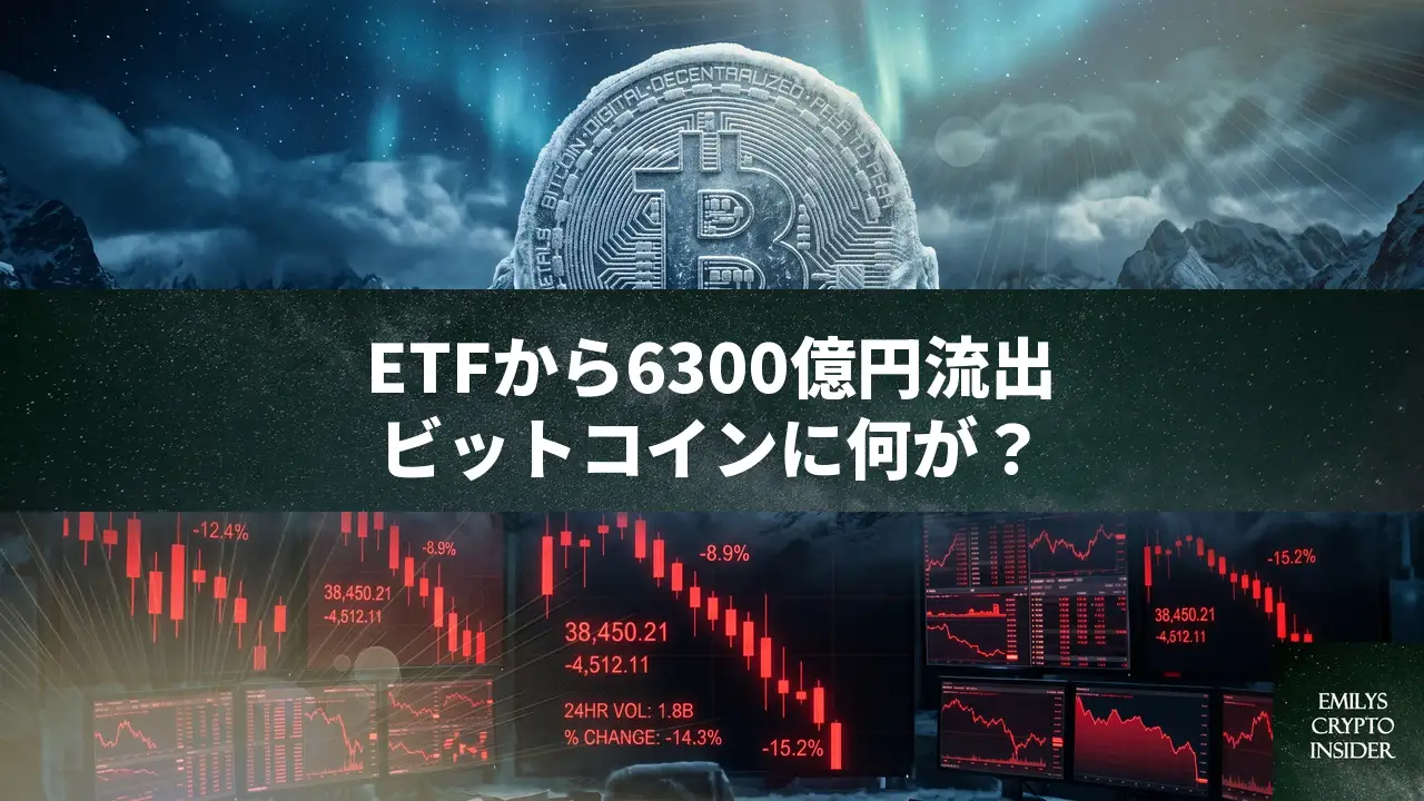 ビットコインETFから過去最大6300億円超が流出、暗号資産の冬が深刻化