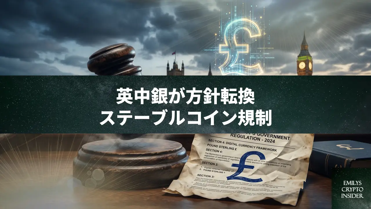 英中央銀行がステーブルコイン保有制限を撤回、発行総額に上限設定へ