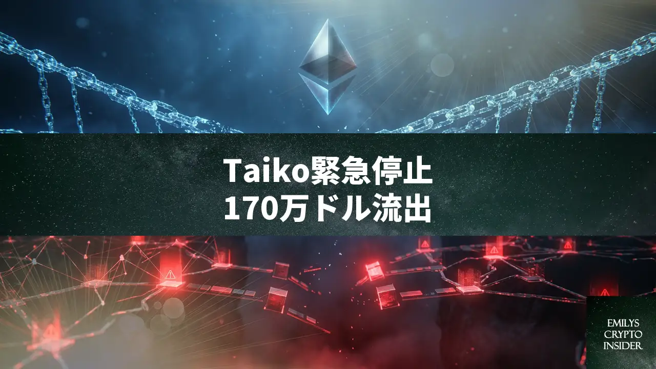 TaikoがL2ネットワークを緊急停止、ブリッジ攻撃で170万ドル流出