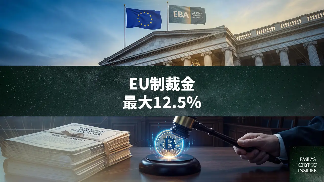 EU規制当局EBA、暗号資産制裁金の詳細を公表、最大売上高12.5%