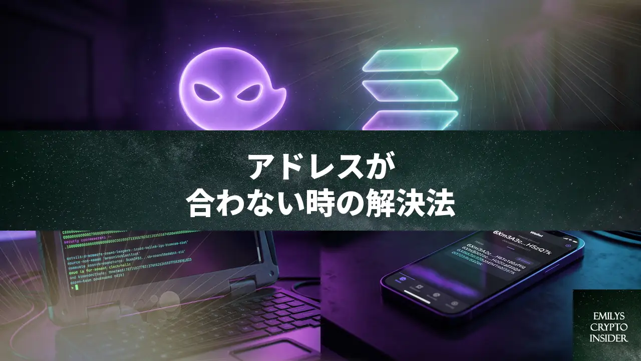Solana CLIとPhantomウォレットでアドレスが一致しない原因と対処法