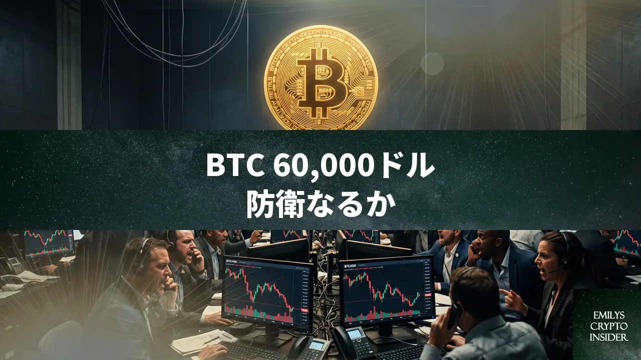 ビットコイン60,000ドル防衛戦、底値はまだか