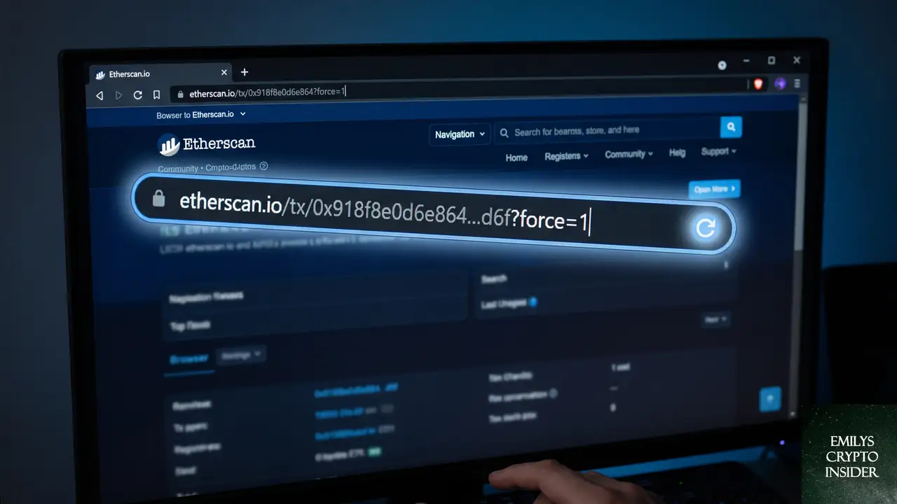 Etherscan側の表示を更新させる方法