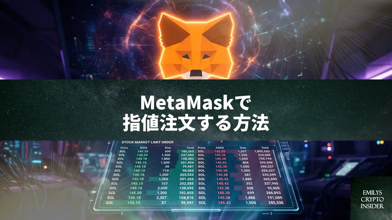 MetaMaskでアルトコインの指値注文をする方法と注意点