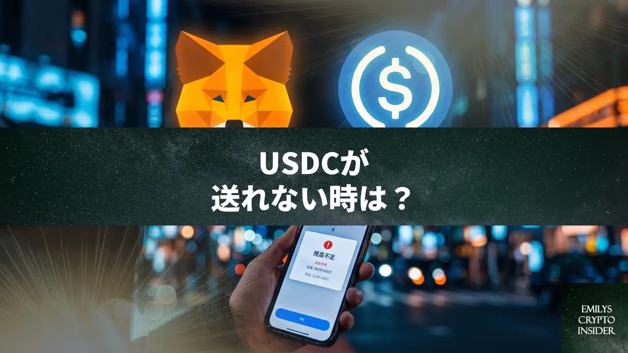 MetaMaskでUSDCが送れない時の原因と解決策