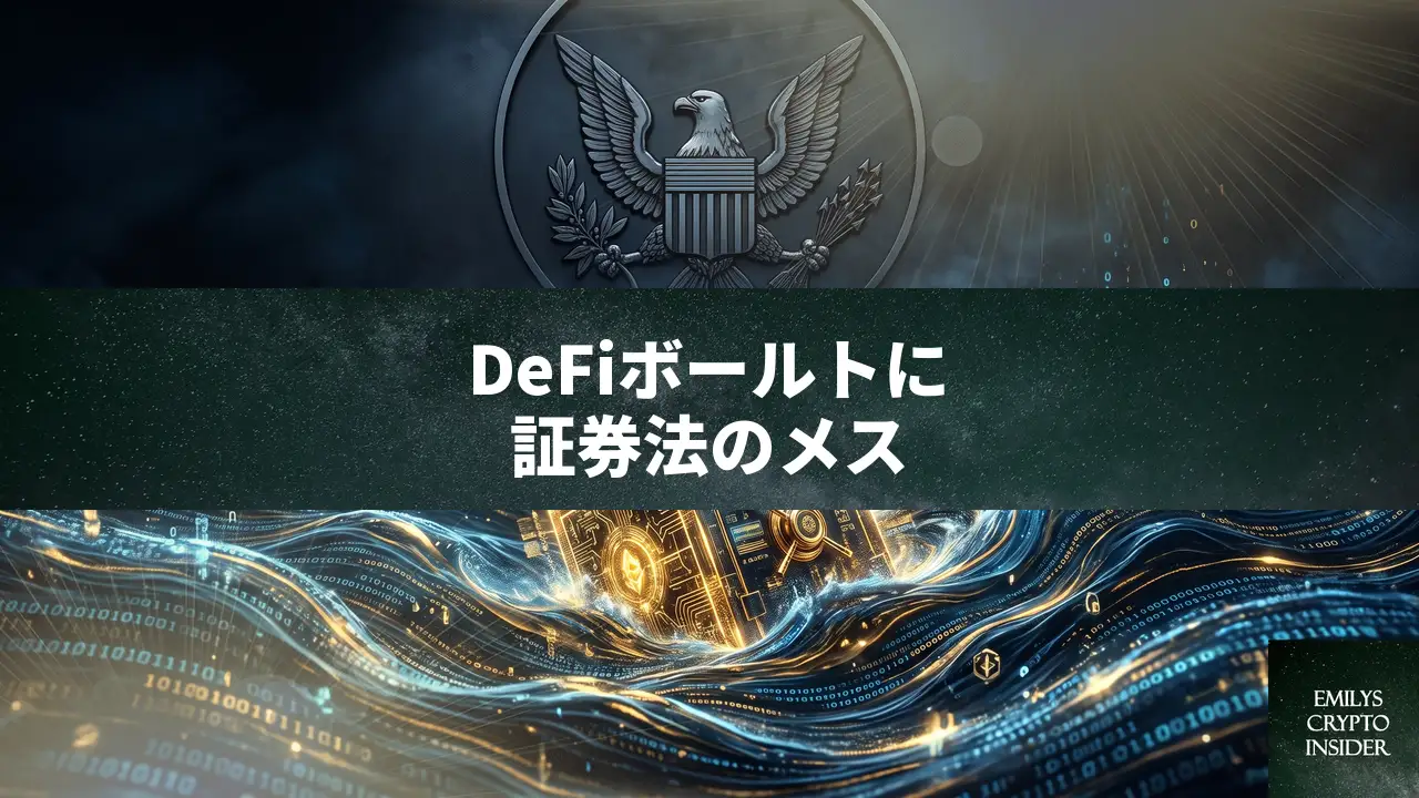 SEC委員がDeFiボールトに警告、証券法適用の可能性と市場への影響