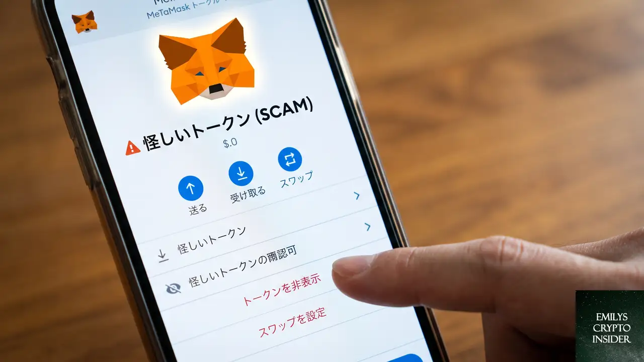 MetaMaskでスパムトークンを非表示にする手順