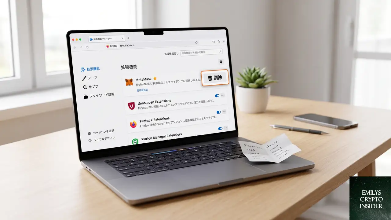 MetaMask をリセットして復元する手順