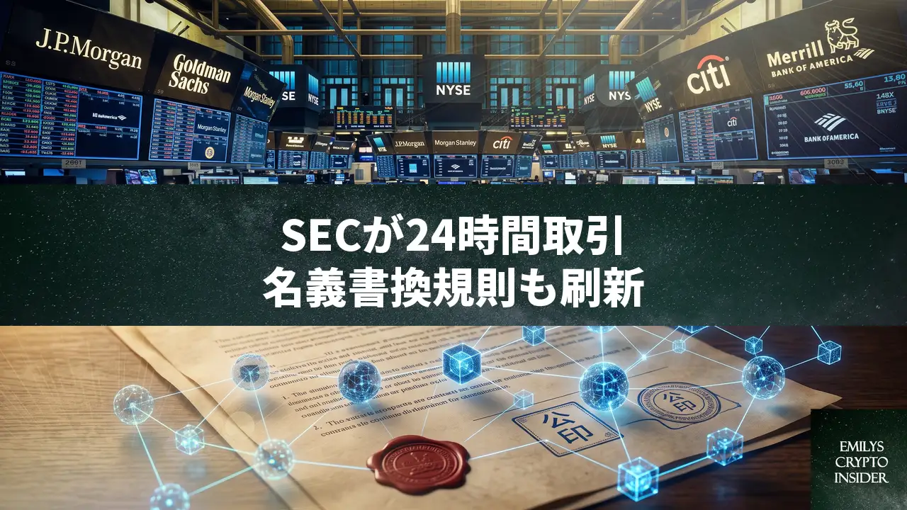 SECが24時間取引の議論を始動、名義書換代理人規則にブロックチェーンを明記